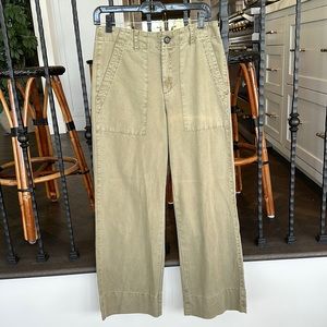 Army green  wide leg trousers from Velvet !
